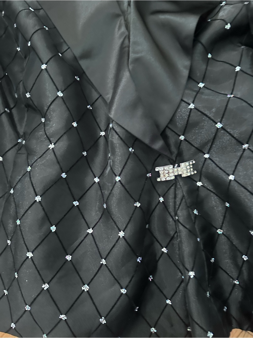 RM Richard’s 16W Beaded Grid Overlay Jacket - Black and Purple bundle - Picture 5 of 8